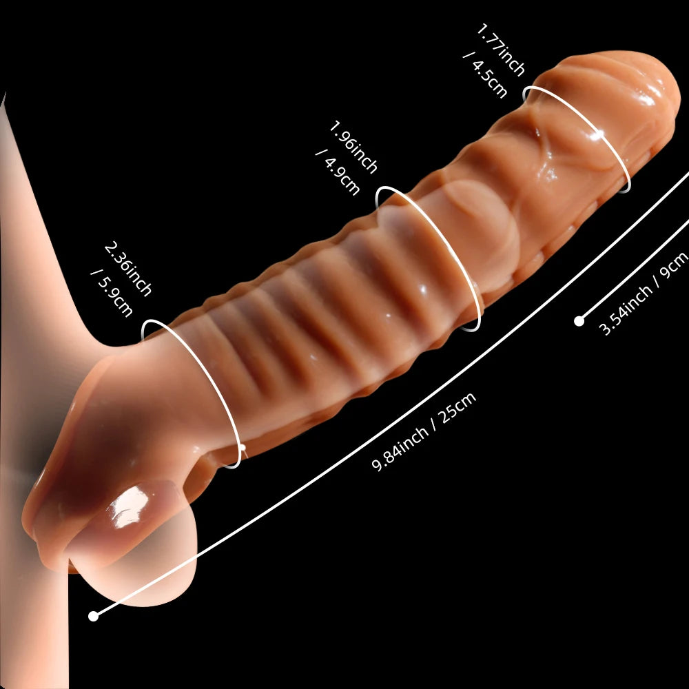 Reusable Silicone Penis Enlargement Sleeve & Cock Rings