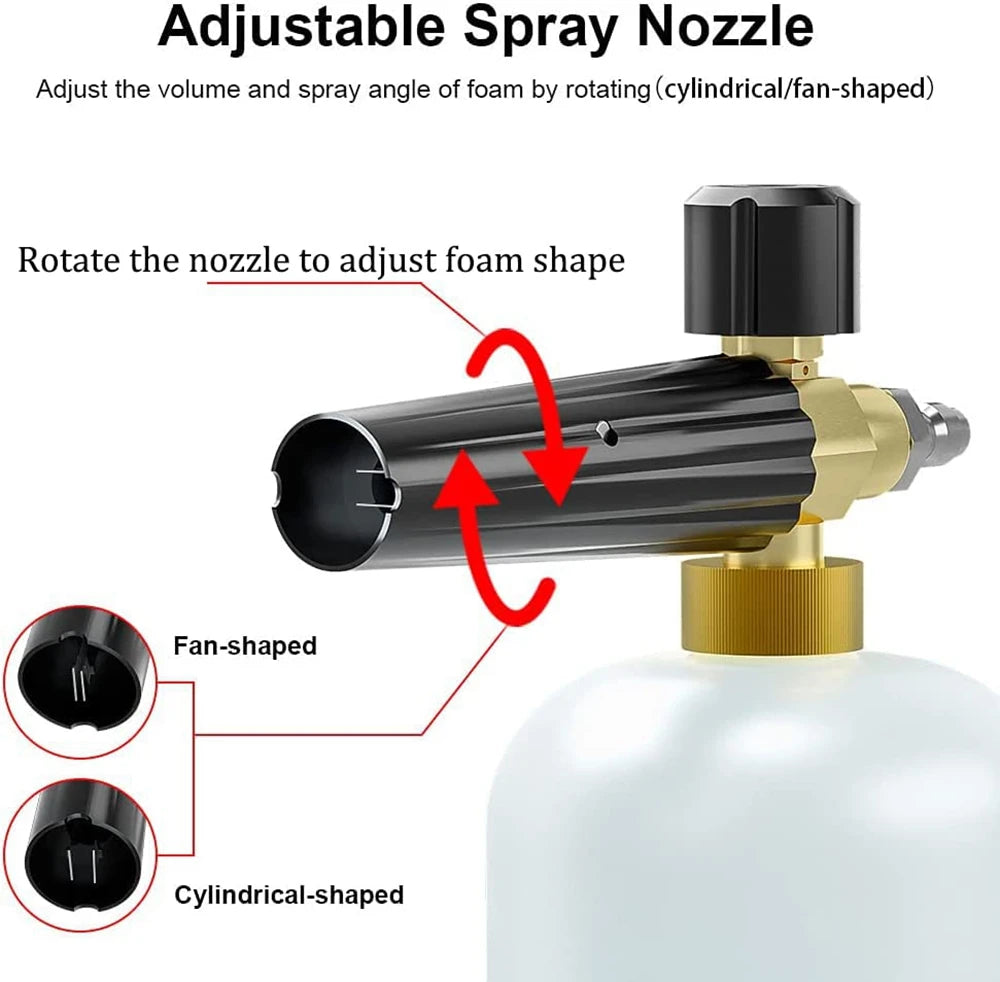 1L Adjustable Snow Foam Lance – Thick Foam, Deep Clean!
