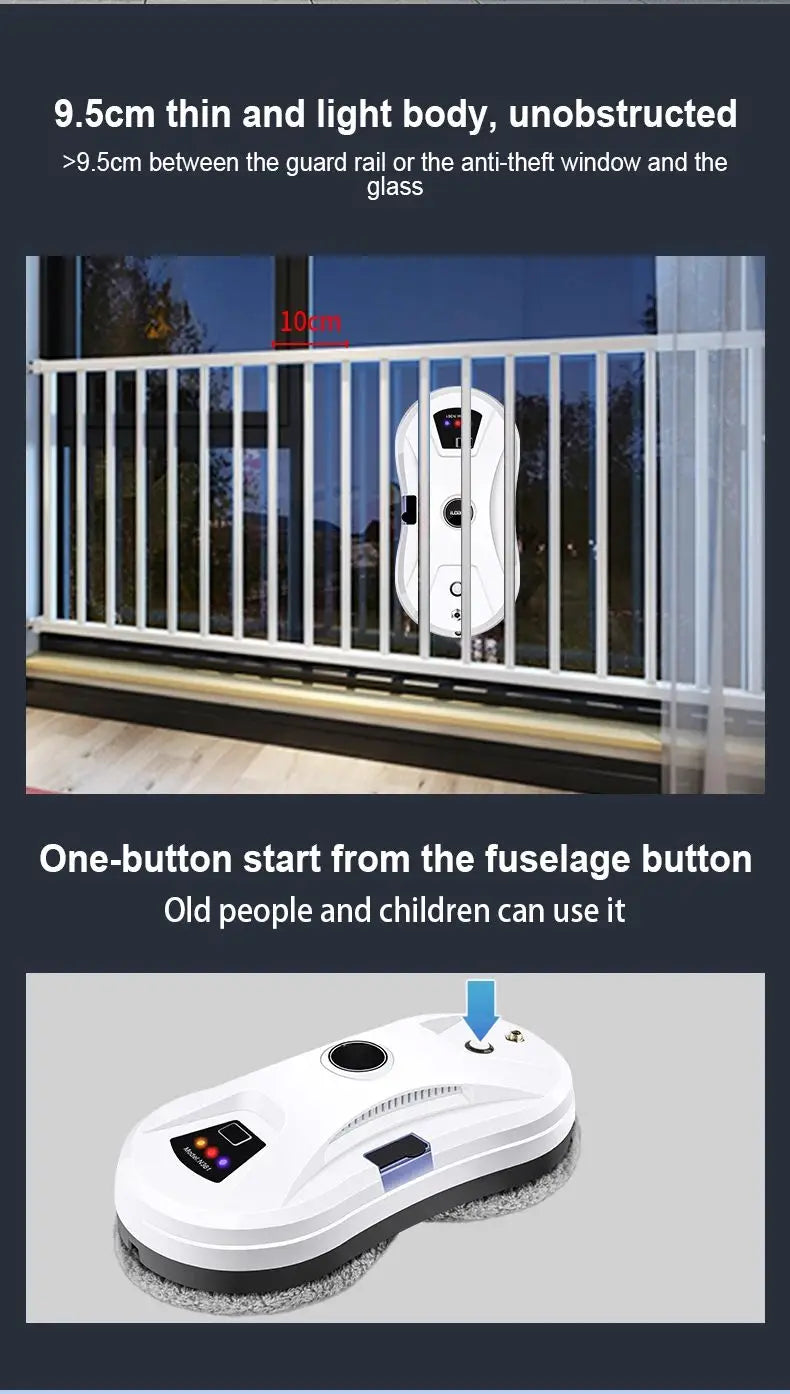 Smart Window Cleaning Robot with Auto Spray