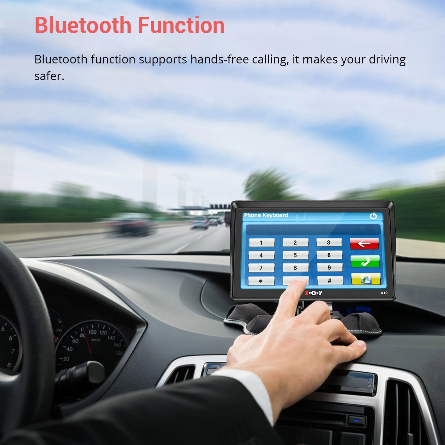 Navigate with precision using the XGODY X10 9" GPS!