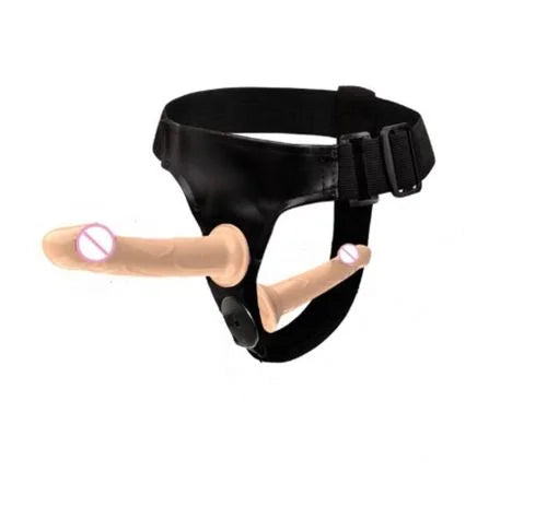 Double Strap-On Dildo with Elastic Harness