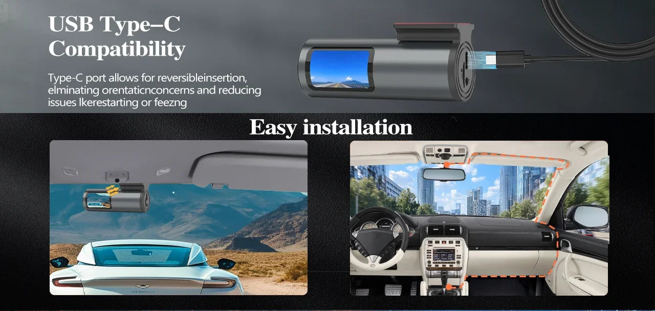 4K WiFi GPS Dash Cam – Mini Car DVR with Parking Mode