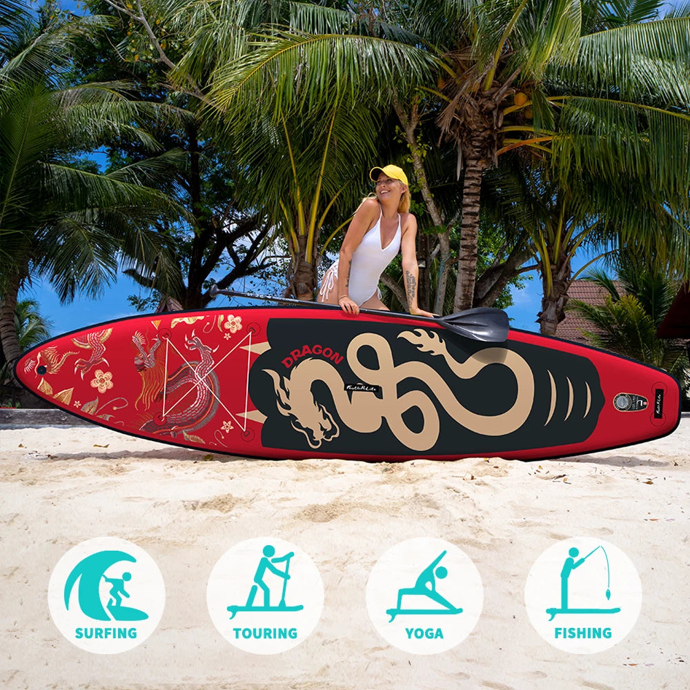 Feath-R-lite 11'6" Dragon Inflatable SUP Board Set