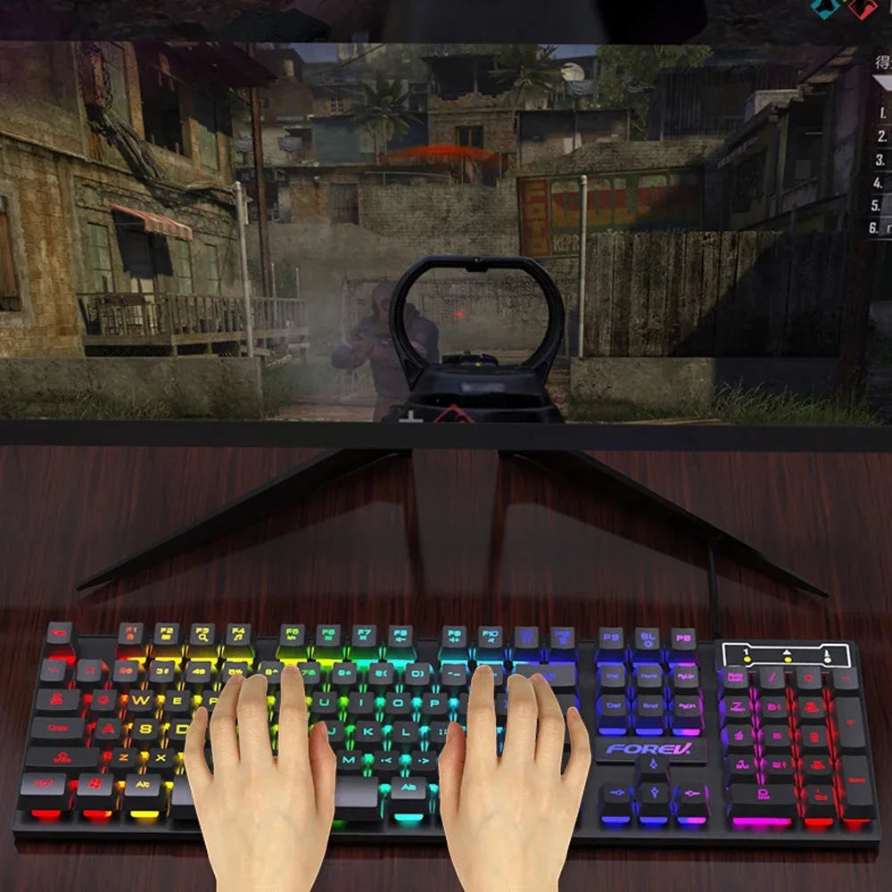 104-Key Backlit Mechanical Gaming Keyboard & Mouse Set