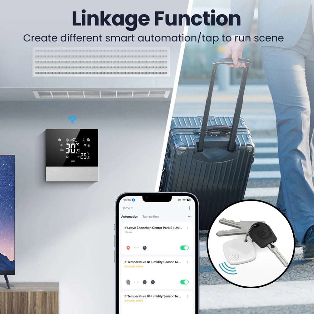 WiFi Smart Thermostat for Central AC System