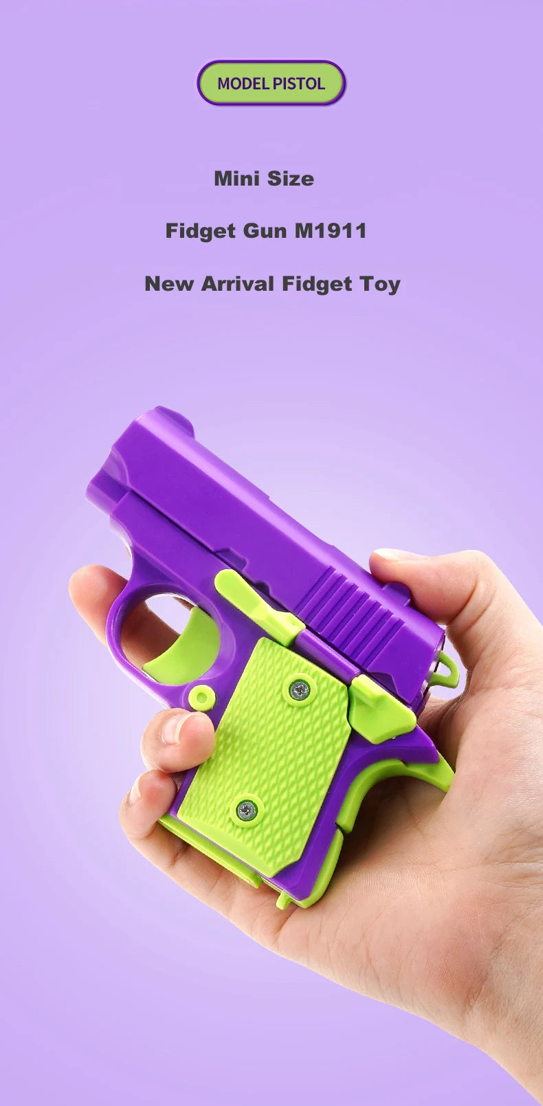 Mini 1911 Fidget Gun Toy – Stress Relief Fun