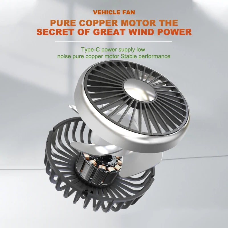 SEAMETAL Dual Head Car USB Cooling Fan
