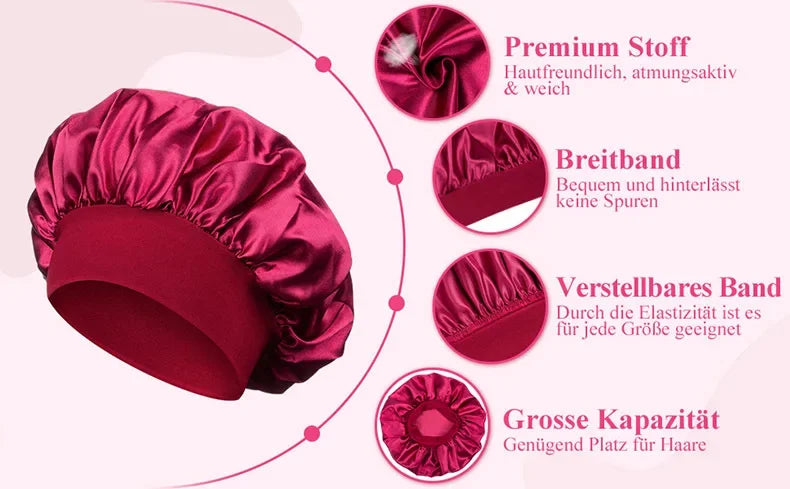 Silk Nightcap for Women with Wide Brim