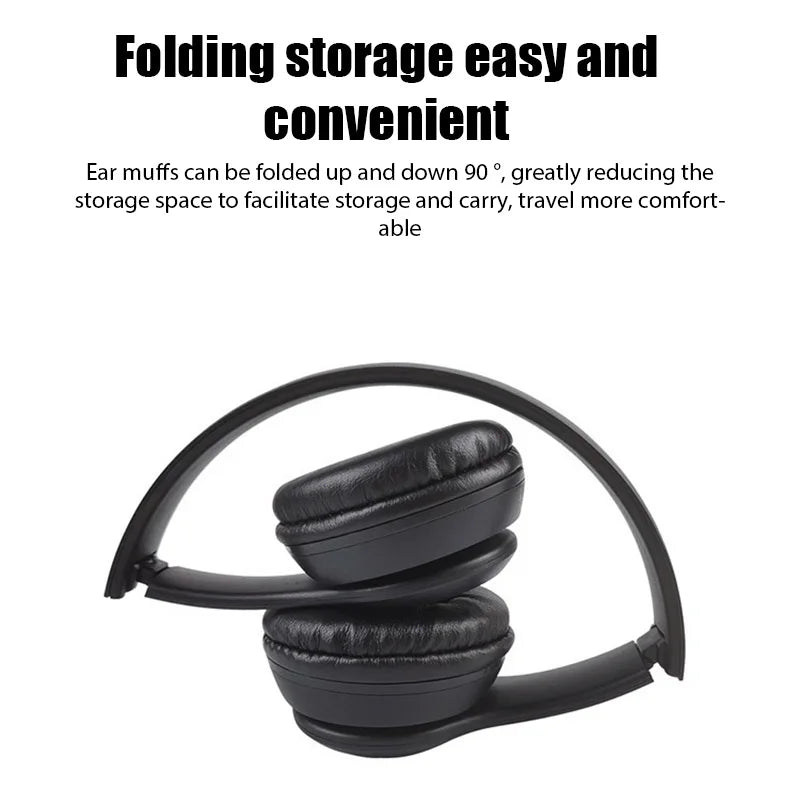 Wireless bluetooth headphone With Mic Noise Cancelling Headsets Stereo Sound - Clickilix