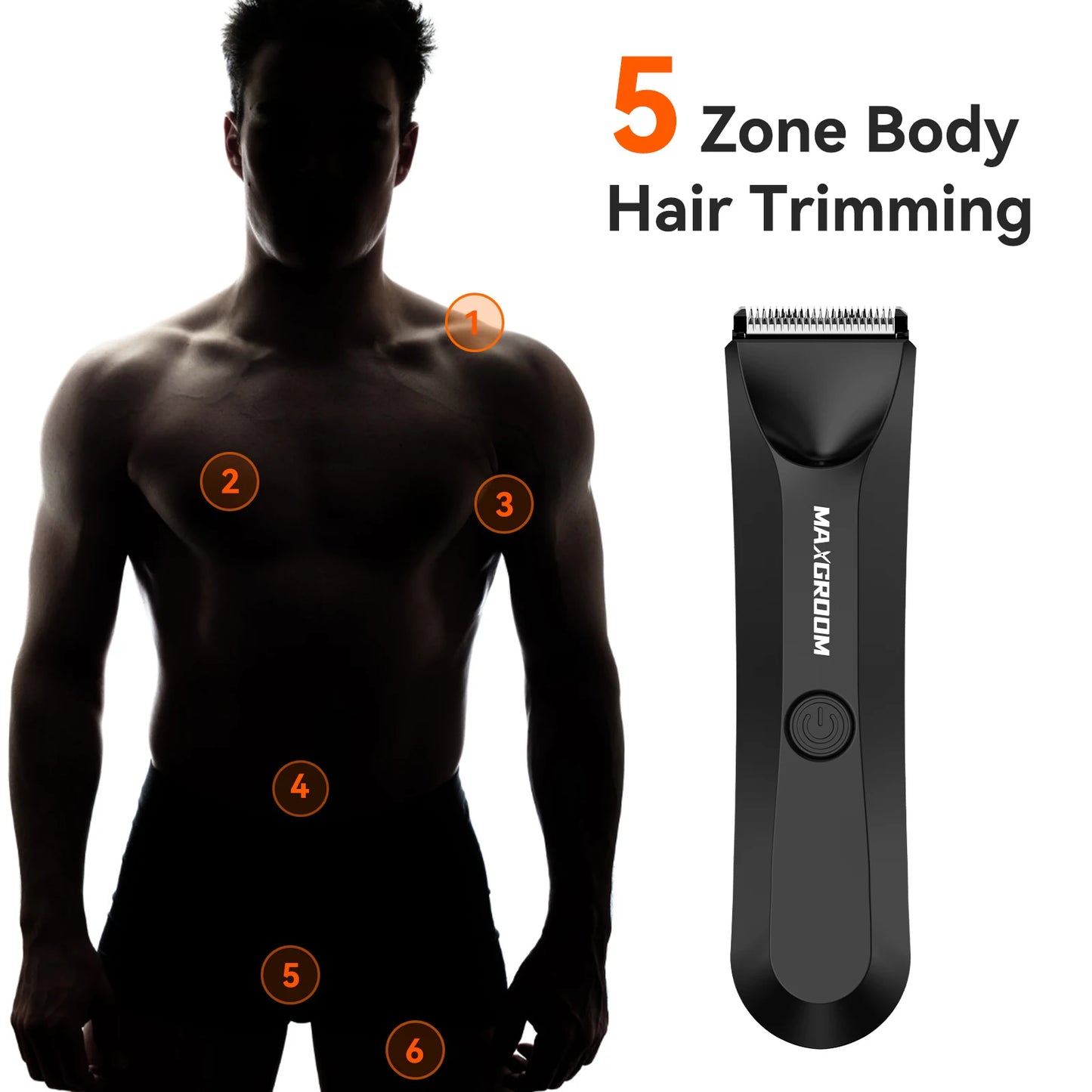 MAXGROOM Men's Body & Groin Hair Trimmer