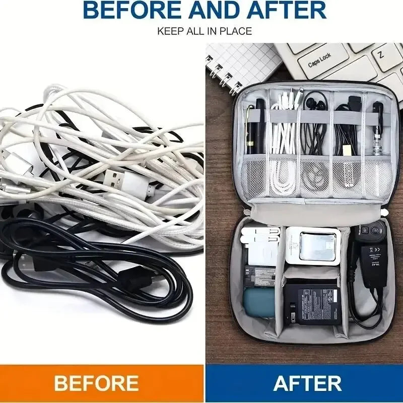 Waterproof Cable Organizer Travel Bag