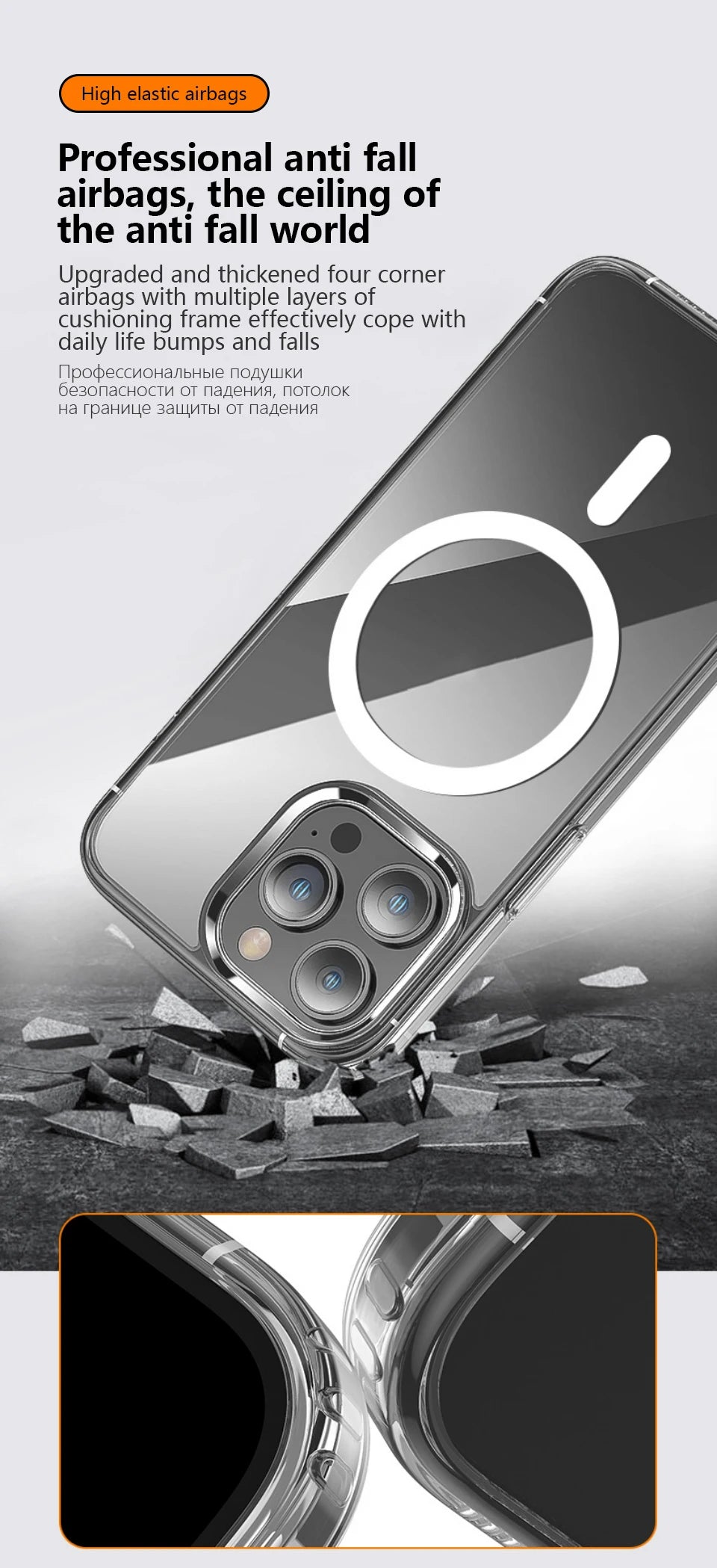 Clear Magnetic MagSafe Case for iPhone