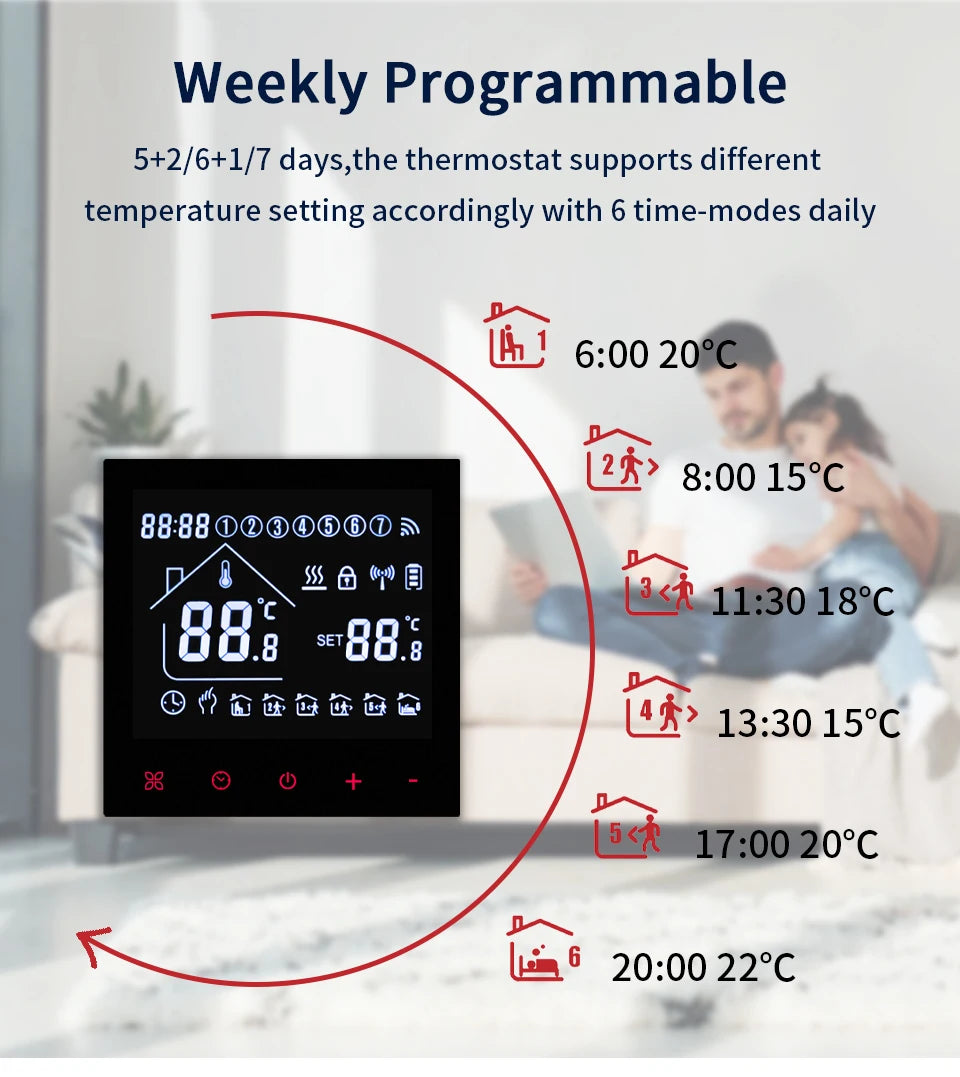 Tuya WiFi Smart Thermostat – Floor & Boiler Heating Control