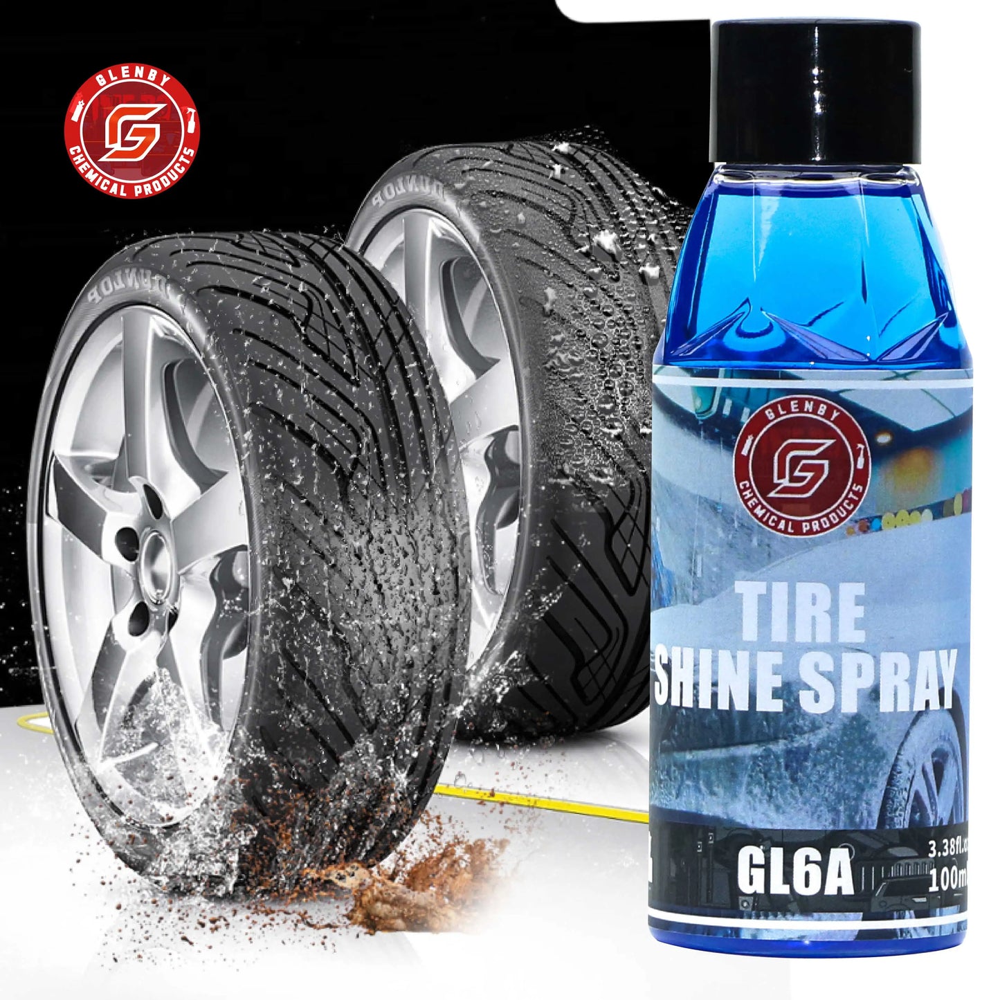 Get that deep black gloss with Wet Look Tire Shine!