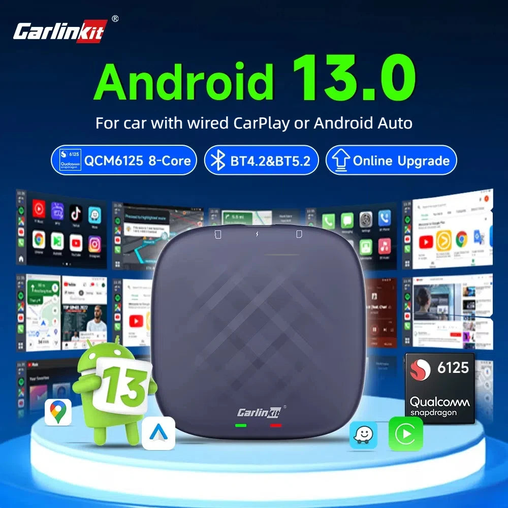 CarlinKit Android 13 AI Box – Wireless CarPlay with Smart TV Power!