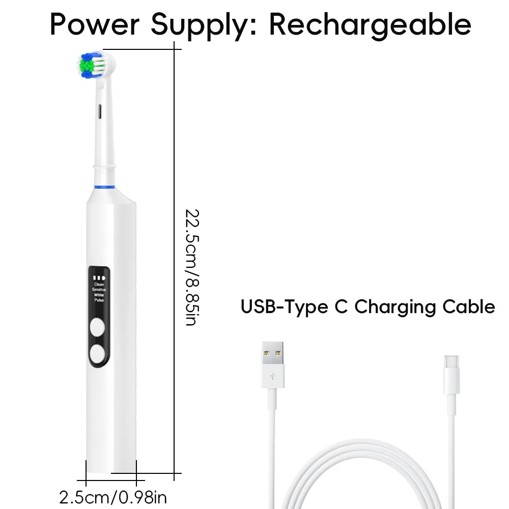 Smart Electric Toothbrush USB Rechargeable 4 Modes