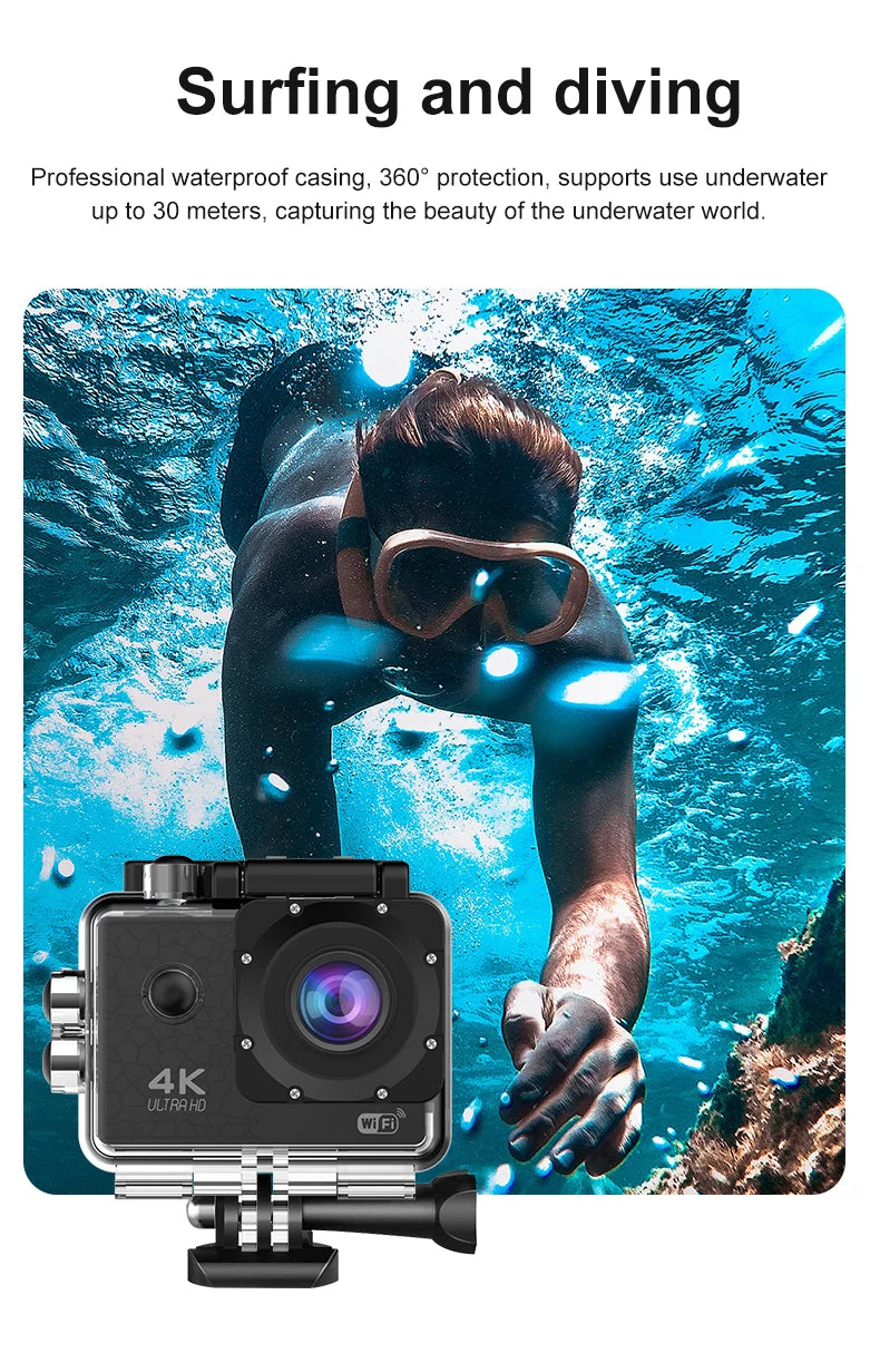 Dive into adventure with this IP68 sport action camera!