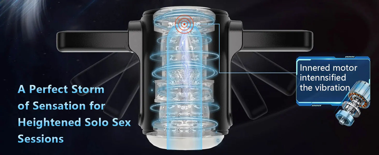 Foldable Male Masturbator with Vibration