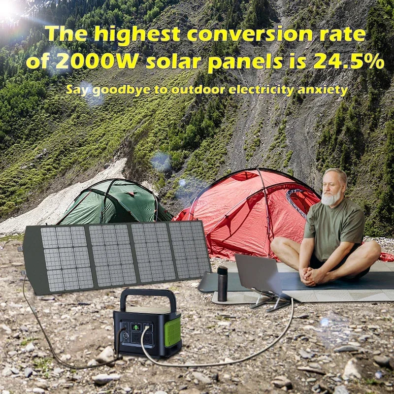 Flexible Foldable Portable Solar Panel Kit 500W-2000W