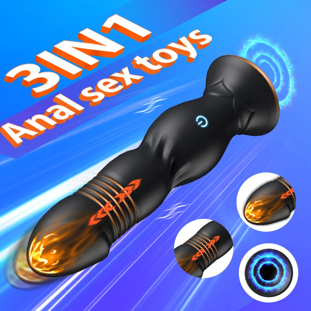 Thrusting Bluetooth Prostate Massager with Suction Base