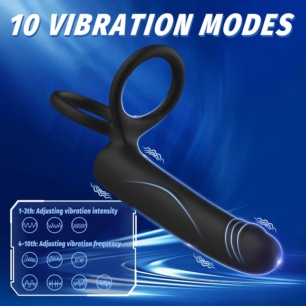 Strap-On Double Penetration Vibrator Set