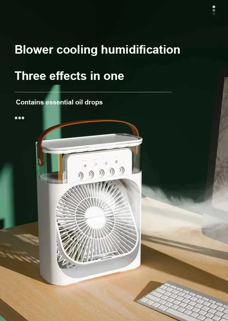 3 In 1 Fan AIr Conditioner Household Small Air Cooler LED Night Light