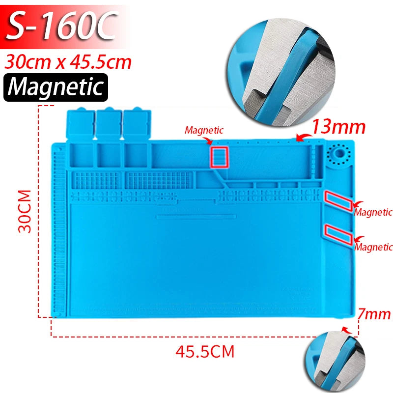 Silicone Soldering Mat – Heat-Proof, Static-Safe, Repair-Ready!