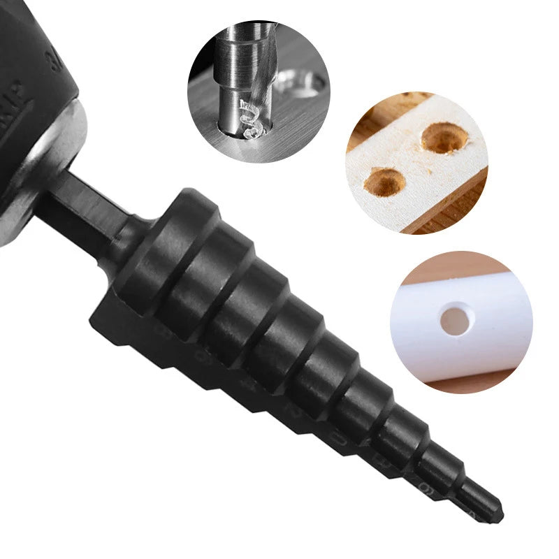 Hexagonal shank straight groove.