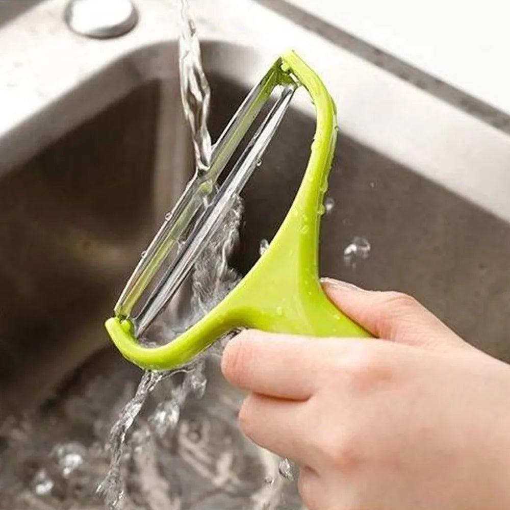 Stainless Steel Wide-Mouth Peeler – Slice, Shred, & Speed Up Prep!