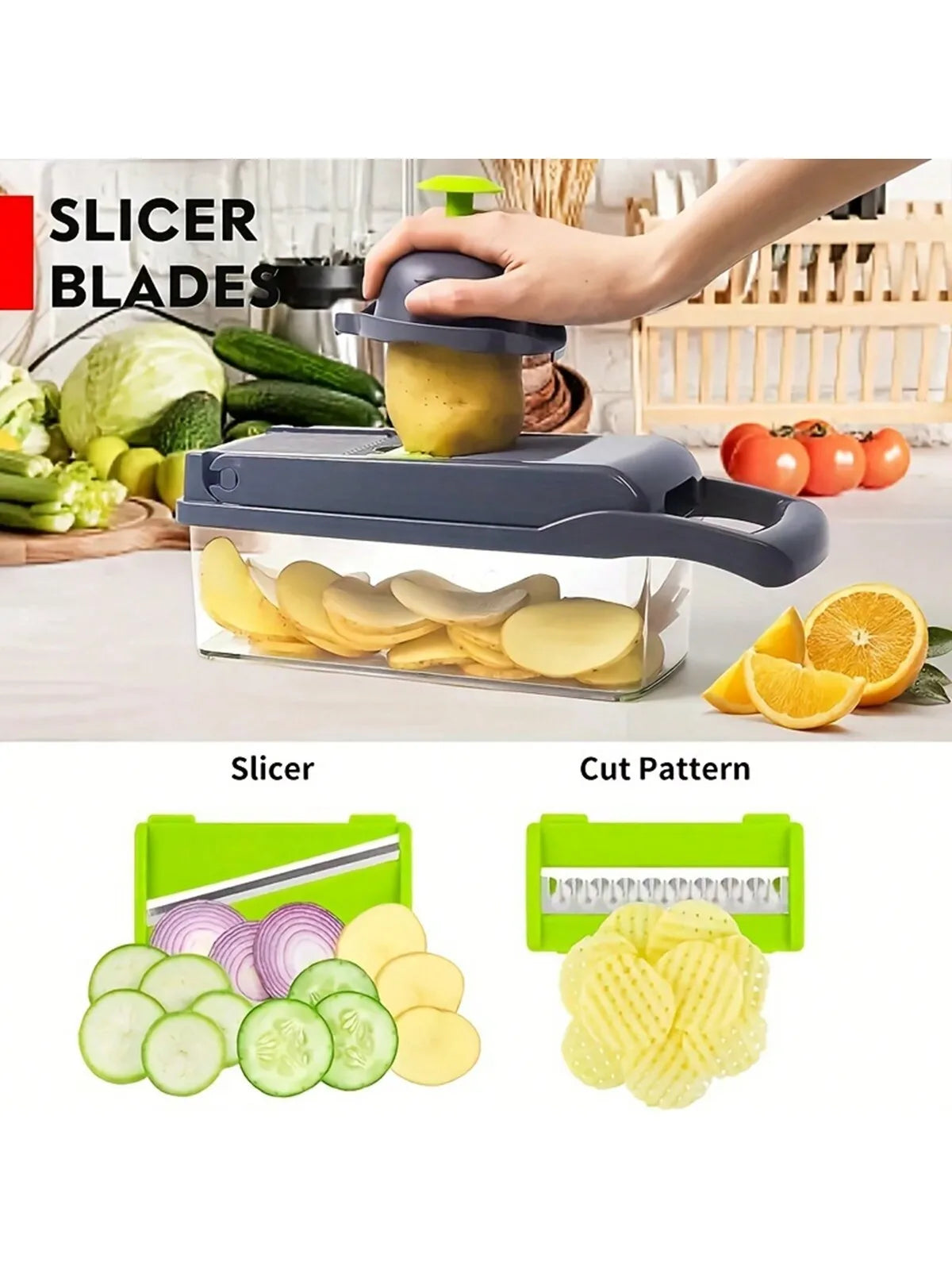 16-in-1 Vegetable Chopper & Slicer Kitchen Set