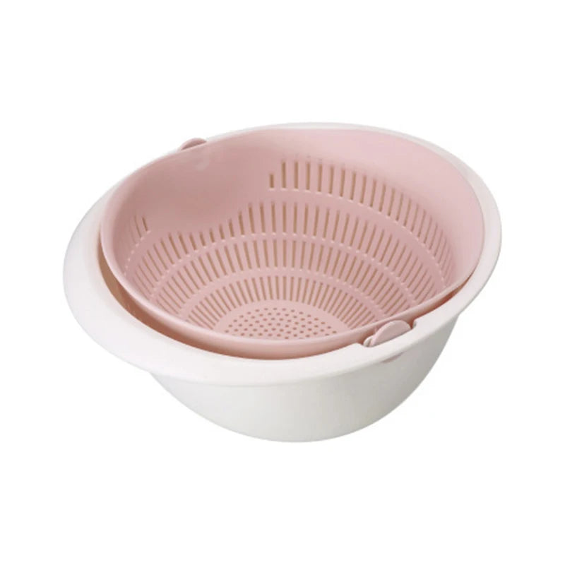 Kitchen Fruit Tray – Double Layer Removable Draining Basket