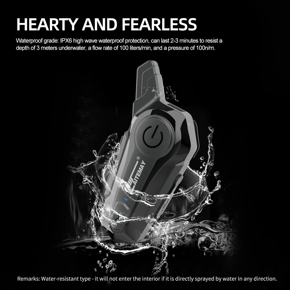 Bluetooth Motorcycle Helmet Intercom V5.3 1000M