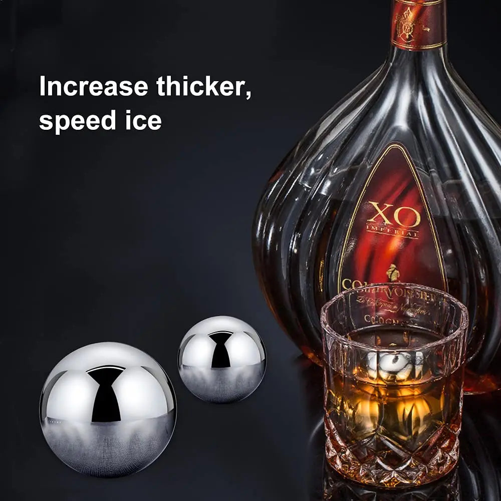 Stainless Steel Round Whiskey Stones Set