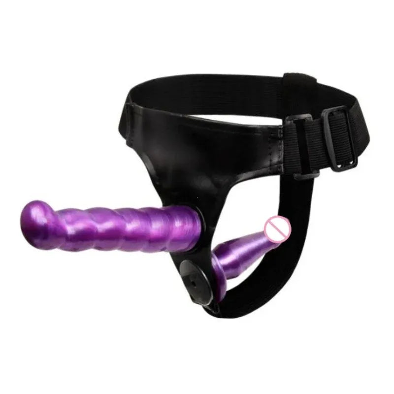Double Strap-On Dildo with Elastic Harness
