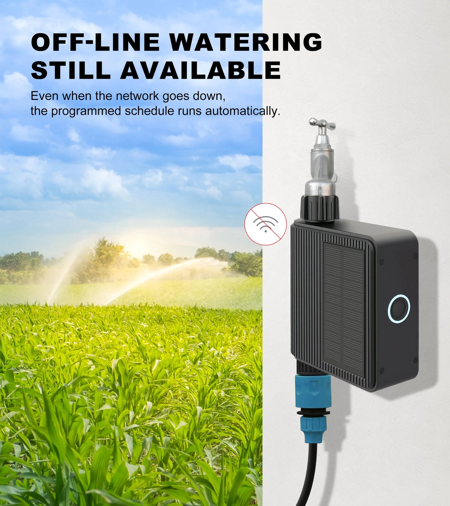 Solar Smart WiFi Sprinkler Timer No Hub