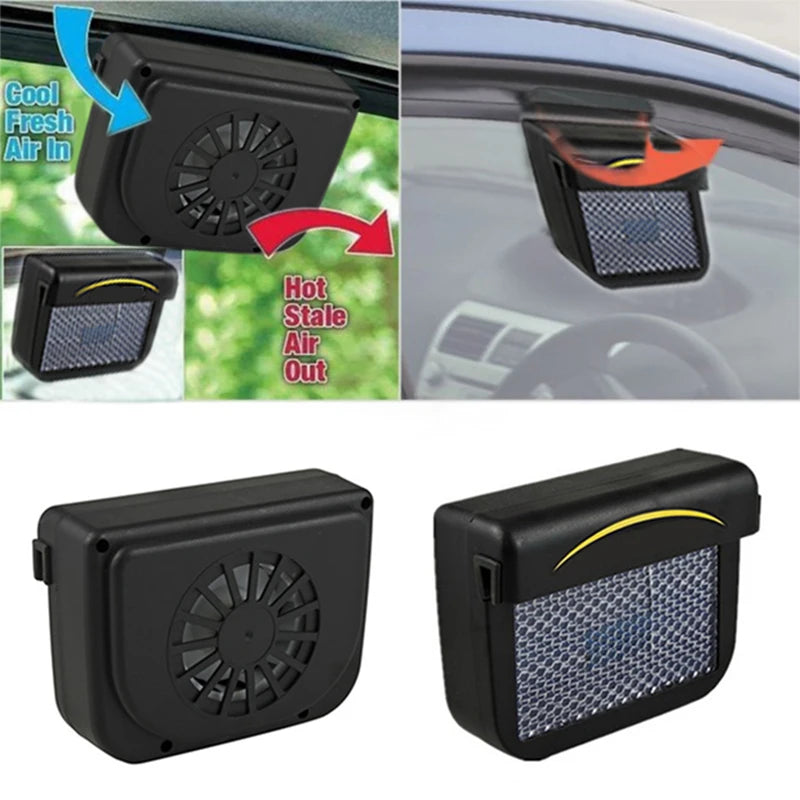 Solar Powered Car Window Exhaust Fan Cooler