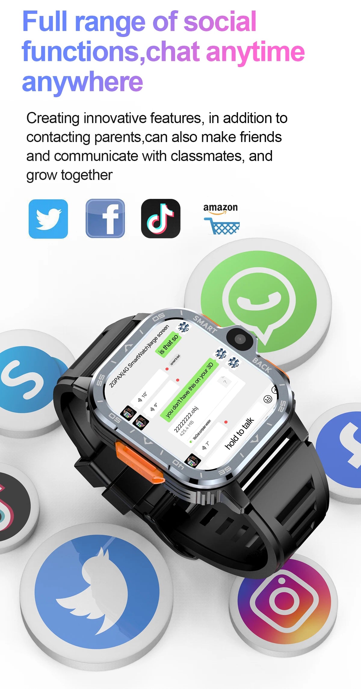 Valdus PGD Android Smartwatch with Dual Camera & GPS