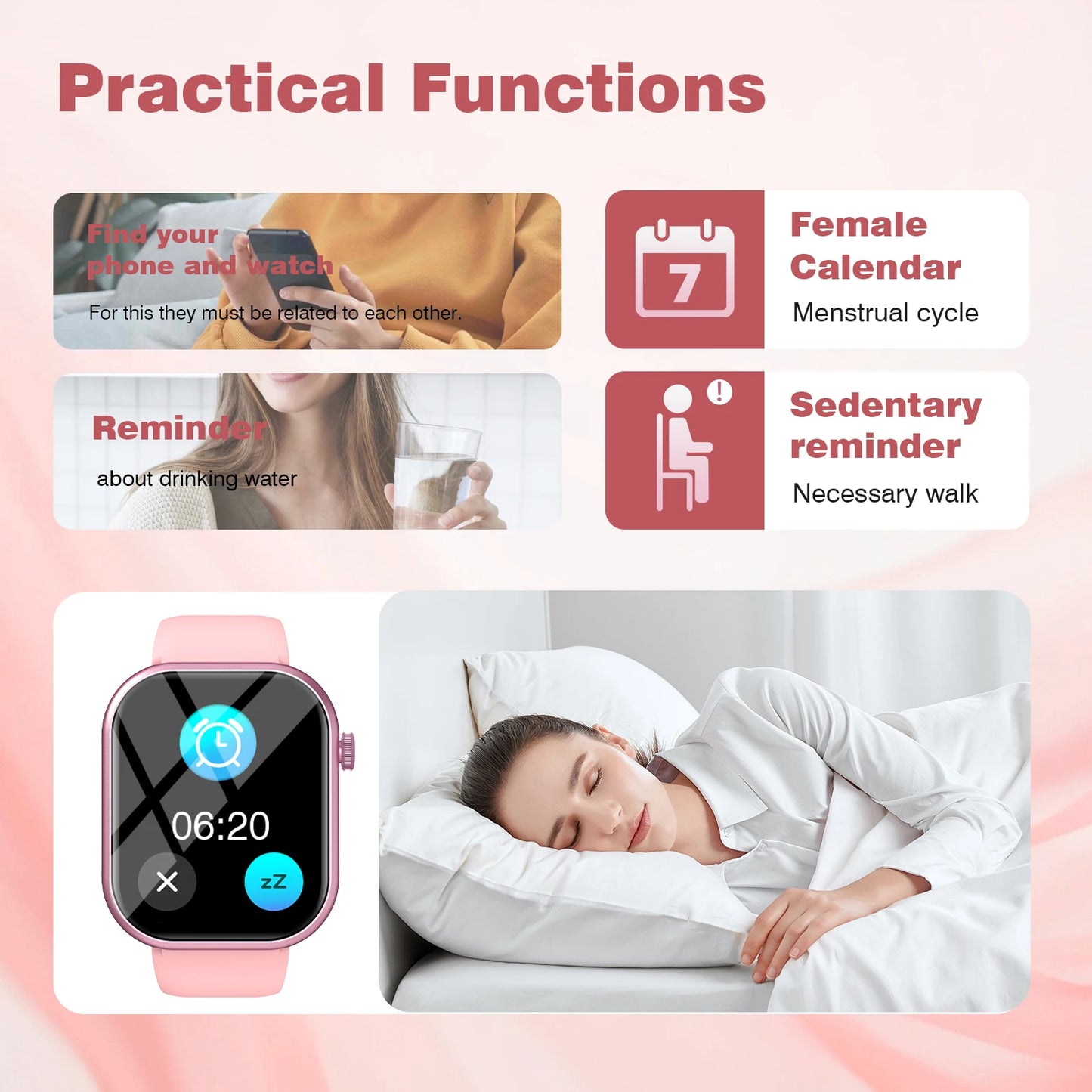 Smart Watch with Calling & App Alerts