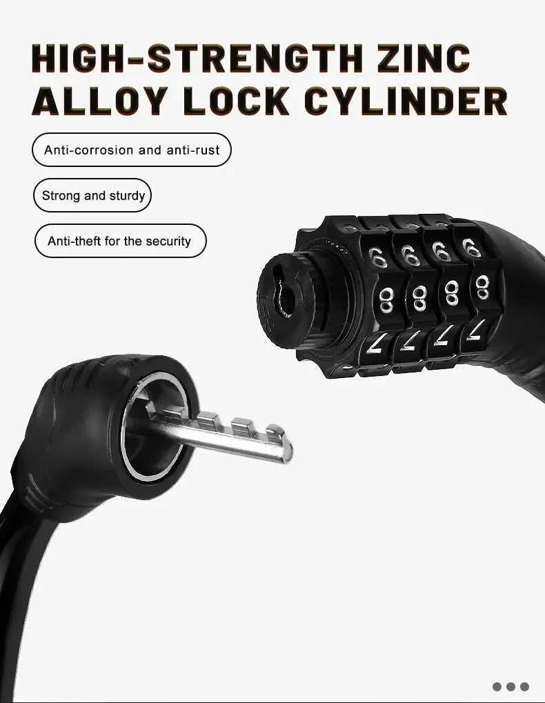 Portable 4-Digit Code Lock for Bike & Motorcycle