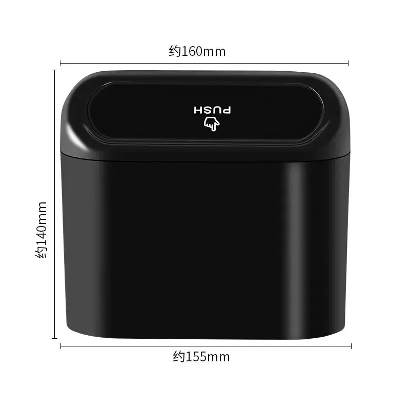 Portable Car Trash Can with Lid & Seal