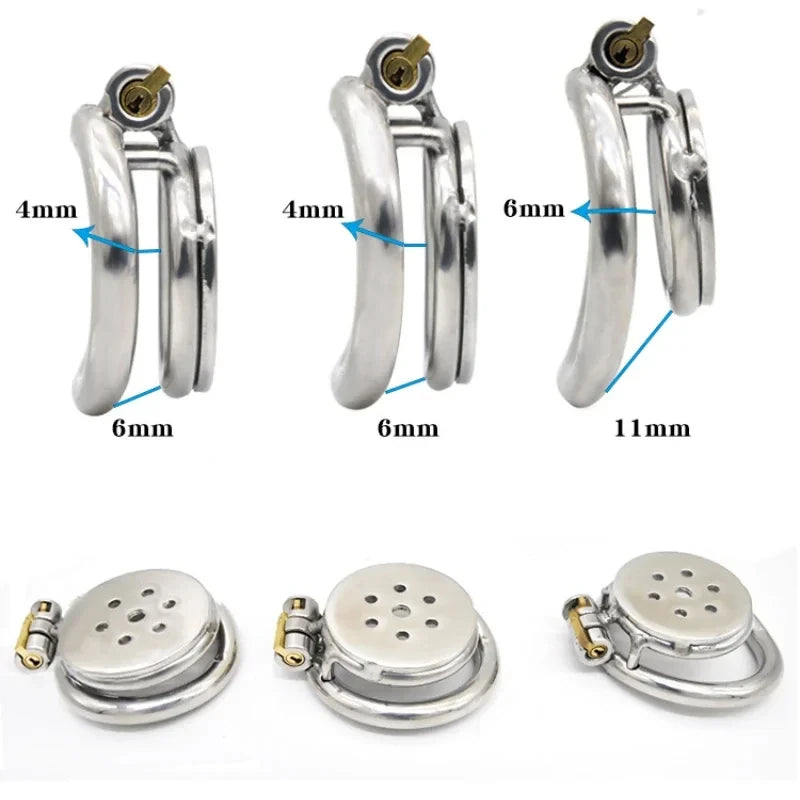 Metal Male Chastity Device with Urethra Tube
