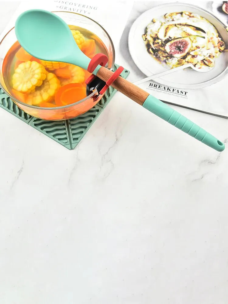Stainless Steel Pot Clip – Spoon Rest & Anti-Scald Holder
