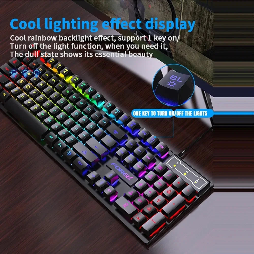 104-Key Backlit Mechanical Gaming Keyboard & Mouse Set