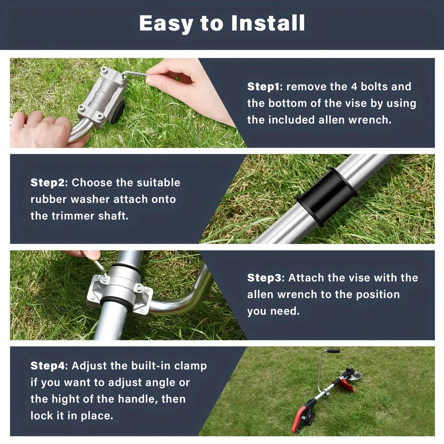 Ergonomic Trimmer Handle for Weed Whackers