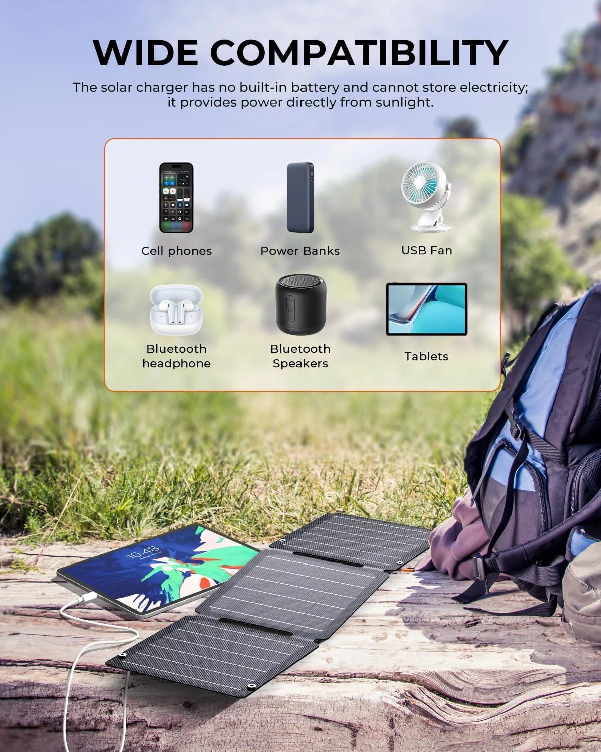 2000W Flexible Portable Solar Panel with USB Charging