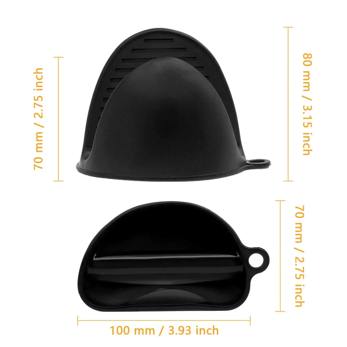 2pcs Silicone Oven Mitts Heat Resistant Non-Slip Gloves