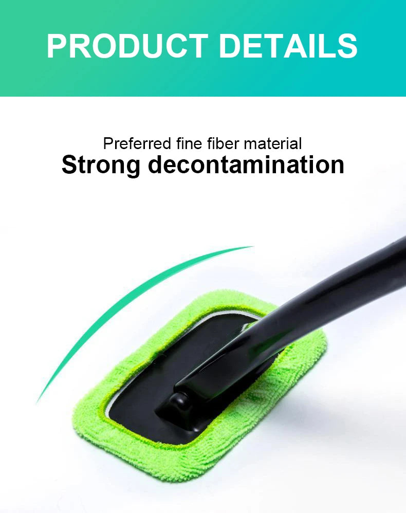 Car Window Cleaner Brush Kit with Microfiber