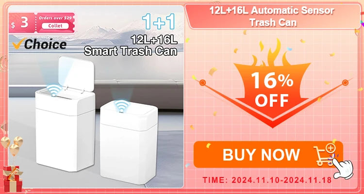 20L Smart Sensor Trash Can with Rechargeable Display
