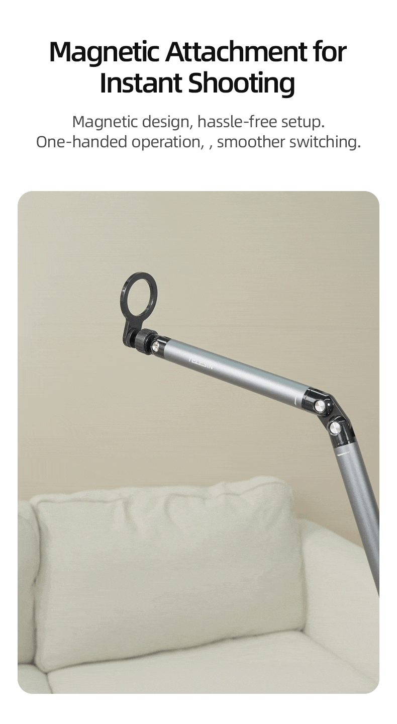 TELESIN Magnetic Floor Phone Stand Holder