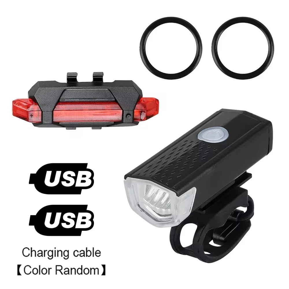 USB Bike Light Set Front & Rear